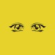 Shirt manga yeux fascinés jaune pour homme et femme