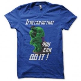 Shirt Hulk en penseur de Rodin bleu pour homme et femme