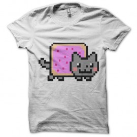 Shirt Nyan Cat blanc pour homme et femme