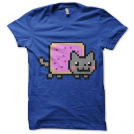 Shirt Nyan Cat bleu pour homme et femme