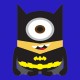 Shirt minion parodie batman bleu pour homme et femme