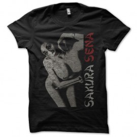 Shirt Sakura Sena noir pour homme et femme