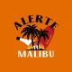 Shirt Alerte au Malibu parodie Baywatch orange pour homme et femme