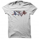 Shirt Samurai Pizza Cats blanc pour homme et femme
