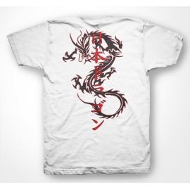 Shirt Tatouage japon dragon Yakuza blanc pour homme et femme