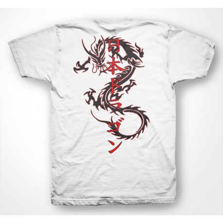 Shirt Tatouage japon dragon Yakuza blanc pour homme et femme