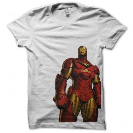 Tee shirt Ironman version artistique blanc pour homme et femme