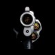 Shirt smiley dans le flingue noir pour homme et femme