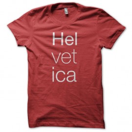 Shirt helvetica rouge pour homme et femme