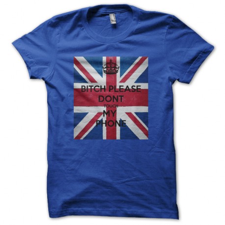 Shirt don't touch my phone bleu pour homme et femme