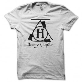 Shirt Harry Potter parodie Harry Copter blanc pour homme et femme