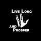 Shirt Star Trek Live Long and Prosper noir pour homme et femme