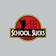 Shirt School sucks bitch parodie Jurassik Park gris pour homme et femme