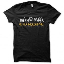Shirt Europe The Final Countdown noir pour homme et femme