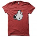 Shirt Main de Mickey avec un briquet rouge pour homme et femme