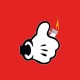 Shirt Main de Mickey avec un briquet rouge pour homme et femme