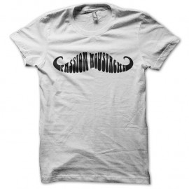 Shirt Passion moustache blanc pour homme et femme