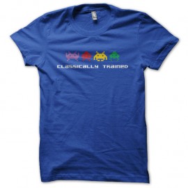 Shirt Classicaly trained 8 bits bleu pour homme et femme