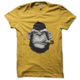 Shirt gorille qui fume jaune pour homme et femme