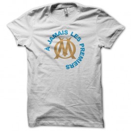 Shirt OM Olympique de Marseille à jamais les premiers blanc pour homme et femme
