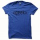 Shirt GEEK noir/bleu royal pour homme et femme