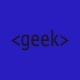 Shirt GEEK noir/bleu royal pour homme et femme