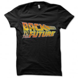 Shirt logo retour vers le futur noir pour homme et femme