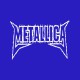 Shirt Metallica blanc/bleu royal pour homme et femme