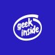Shirt GEEK Inside blanc/bleu royal pour homme et femme