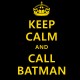 Shirt keep calm and call batman noir pour homme et femme