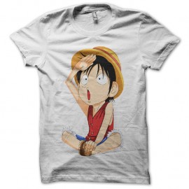 Shirt Luffy enfant one piece blanc pour homme et femme