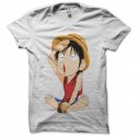 Shirt Luffy enfant one piece blanc pour homme et femme