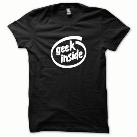 Shirt GEEK Inside blanc/noir pour homme et femme