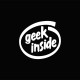 Shirt GEEK Inside blanc/noir pour homme et femme