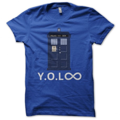 Shirt Yolo Doctor Who bleu tardis pour homme et femme
