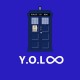 Shirt Yolo Doctor Who bleu tardis pour homme et femme