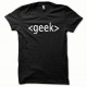 Shirt GEEK blanc/noir pour homme et femme