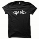 Shirt GEEK blanc/noir pour homme et femme