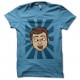 Shirt Bitstrips face grimace turquoise pour homme et femme