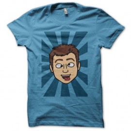 Shirt Bitstrips face grimace turquoise pour homme et femme