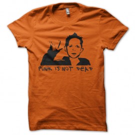 Shirt punk is not dead orange pour homme et femme
