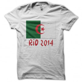 Shirt foot Algérie Rio 2014 blanc pour homme et femme