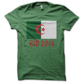 Shirt Foot Algérie Rio 2014 vert pour homme et femme