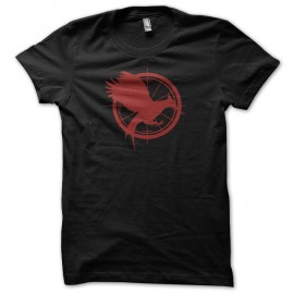 Shirt Hunger Games film Oiseau rouge noir pour homme et femme