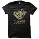 Shirt trone de fer summer is coming humoristique noir pour homme et femme