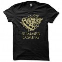 Shirt trone de fer summer is coming humoristique noir pour homme et femme