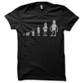 Shirt Futurama Evolution Bender noir pour homme et femme