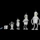 Shirt Futurama Evolution Bender noir pour homme et femme