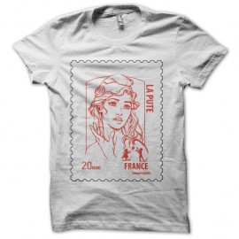 Shirt marianne femen blanc pour homme et femme