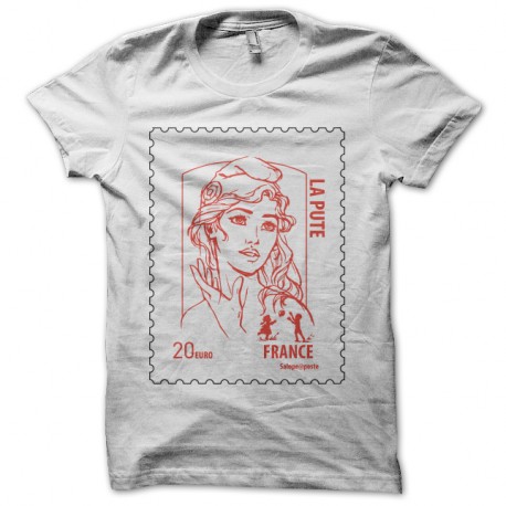 Shirt marianne femen blanc pour homme et femme
